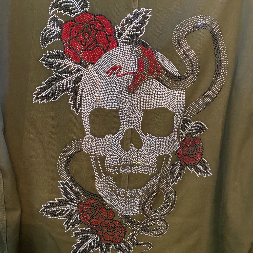 Furst of a kind vintage RHINESTONE SKULL JACKET⭐️ - Picture 9 of 11